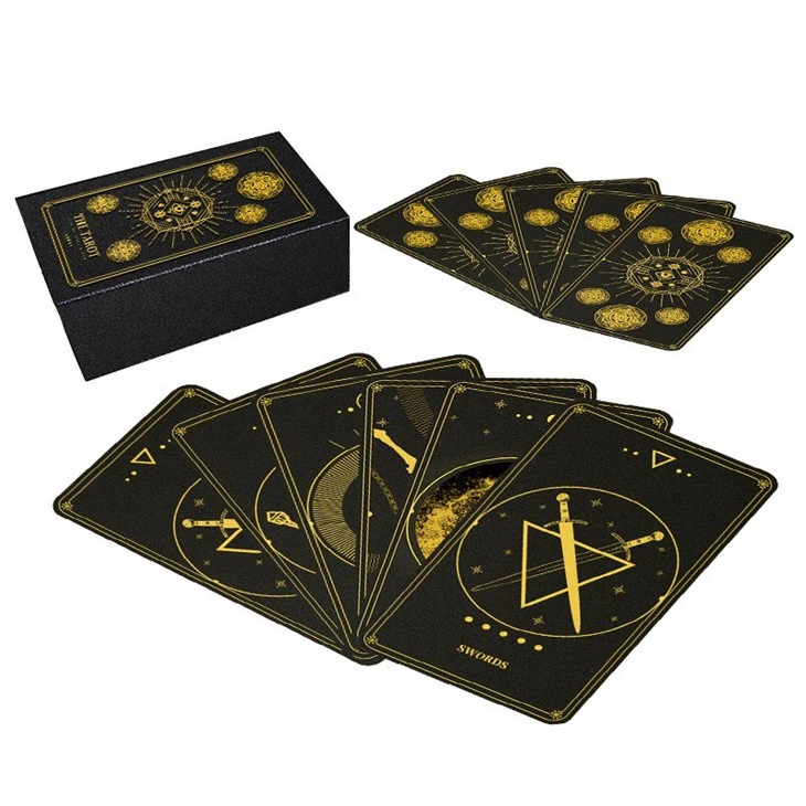 A Full Set Of Cards With Black Cores And Blue Hearts