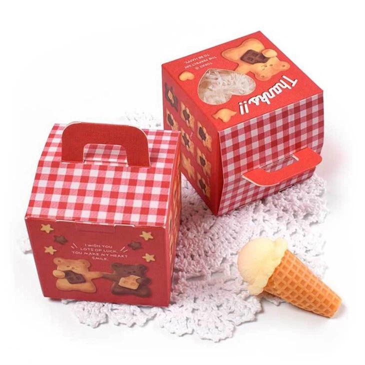 Red Cute Bear Biscuit Paper Box