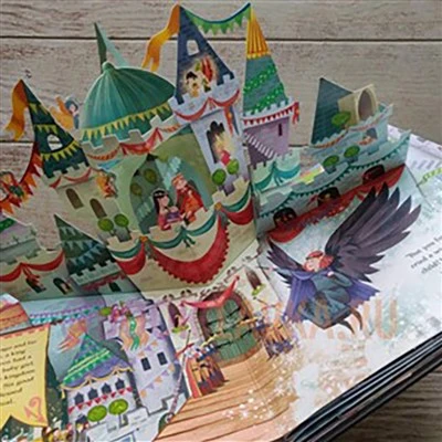 Livro de histórias pop-up da Bela Adormecida